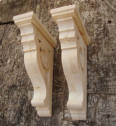 traditional wooden shelf brackets